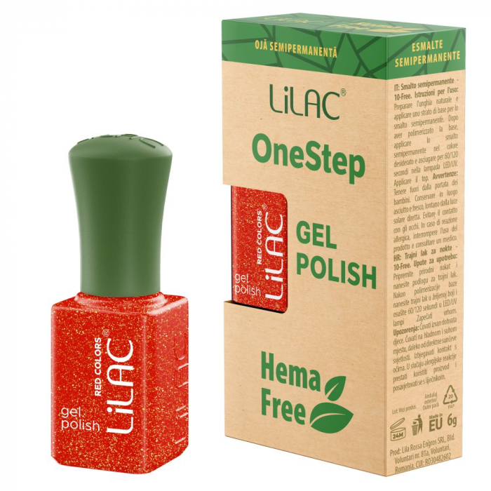 Oja semipermanenta Lilac OneStep Hema Free Red 026 [1]