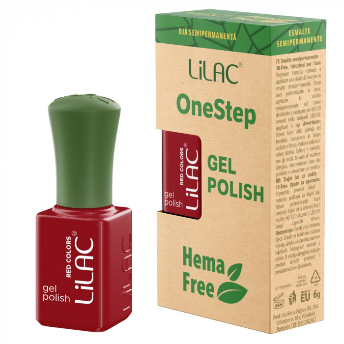 Oja semipermanenta Lilac OneStep Hema Free Red 029 [1]