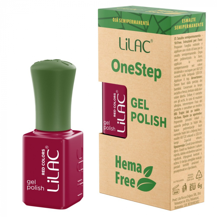 Oja semipermanenta Lilac OneStep Hema Free Red 030 [1]