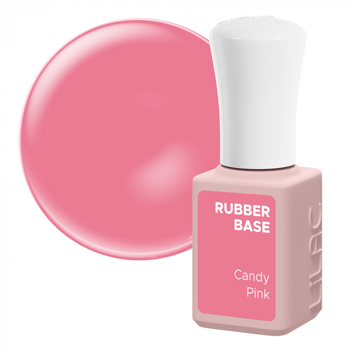 Oja semipermanenta Lilac Rubber Base Candy Pink, 6 g [1]