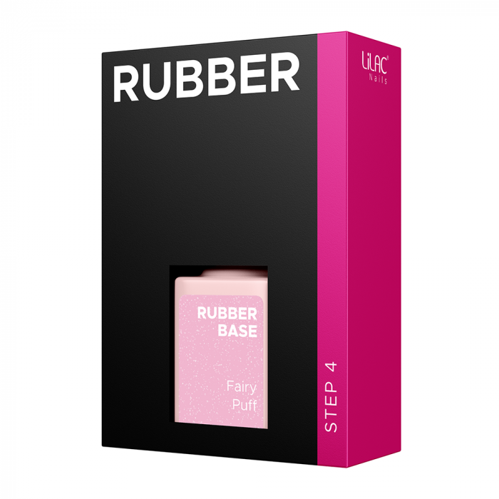 Oja semipermanenta Lilac Rubber Base Fairy Puff, 6 g [2]