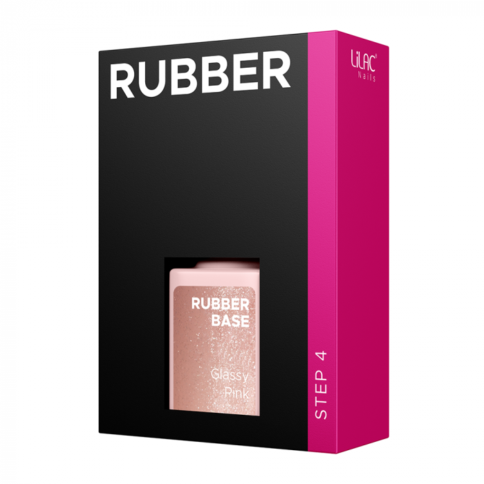 Oja semipermanenta Lilac Rubber Base Glassy Pink, 6 g [2]