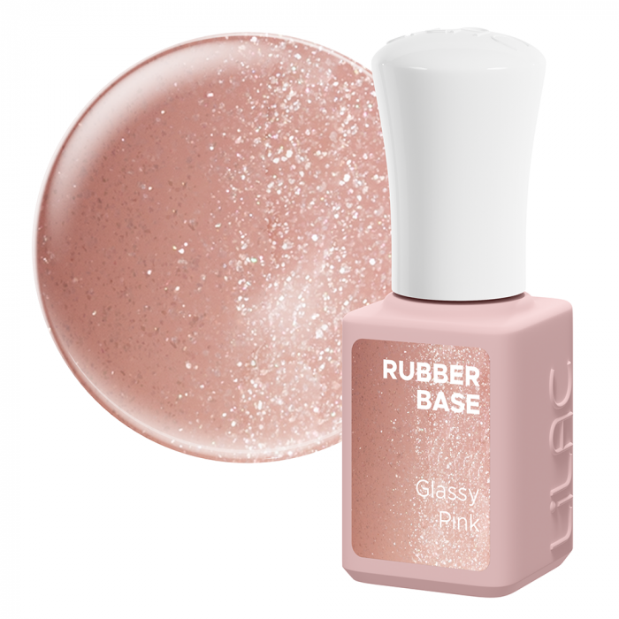 Oja semipermanenta Lilac Rubber Base Glassy Pink, 6 g [1]