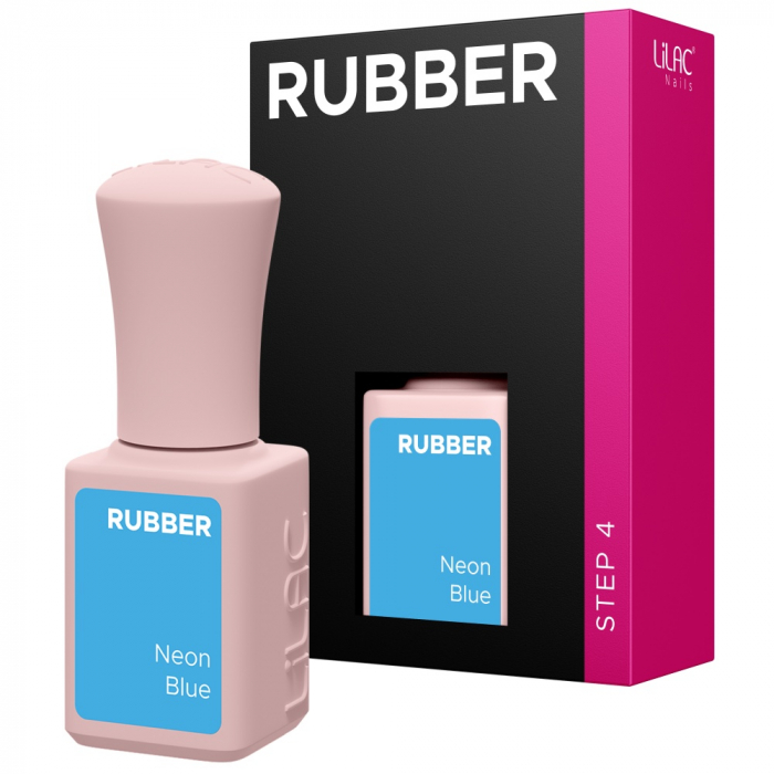 Oja semipermanenta Lilac Rubber Neon Blue [4]