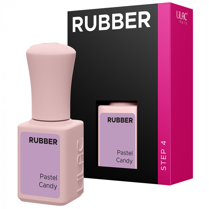 Oja semipermanenta Lilac Rubber Pastel Candy [2]