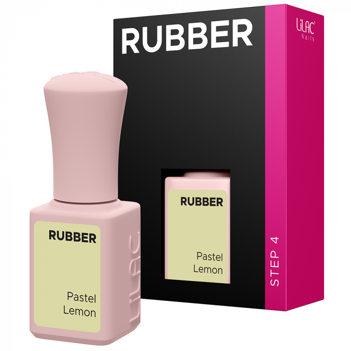 Oja semipermanenta Lilac Rubber Pastel Lemon [2]