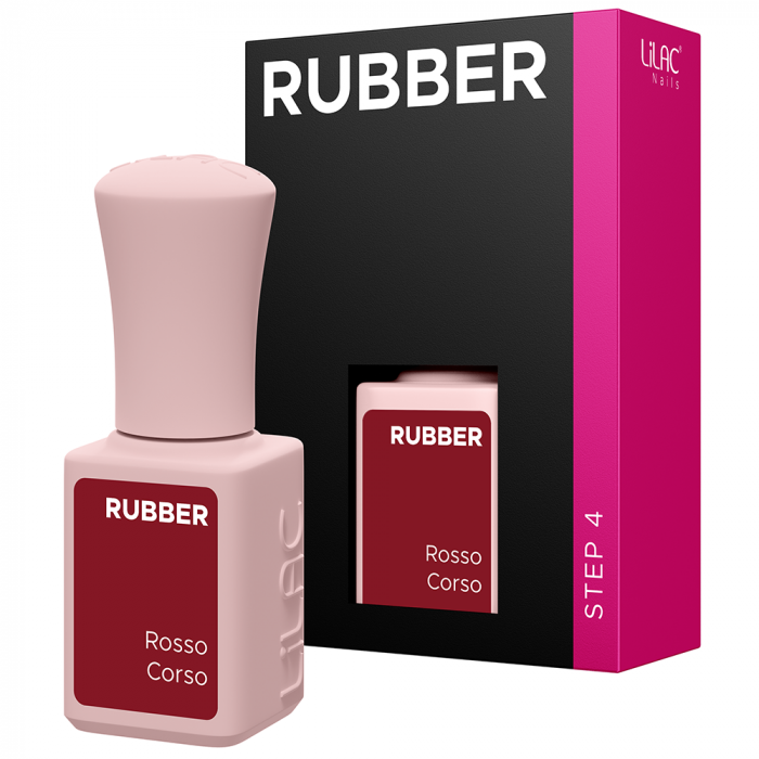 Oja semipermanenta Lilac Rubber Rosso Corso [2]