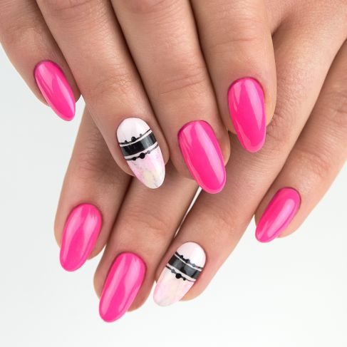 Oja semipermanenta Semilac 008 Intensive Pink 7 ml [2]