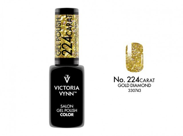 Oja semipermanenta Victoria Vynn Gel Polish 224 Carat Gold Diamond 8 ml [1]
