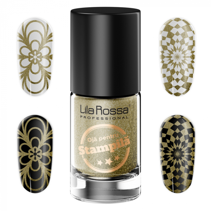Oja Vogue pentru stampila, 6 ml, gold [2]