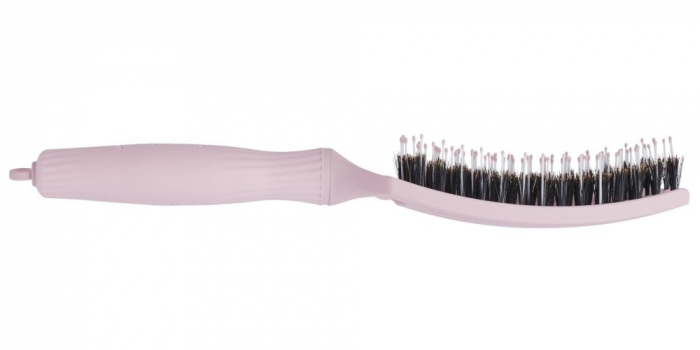 Olivia Garden Finger Combo Large Pastel Pink Perie de par profesionala curbata cu par de mistret si nailon [3]