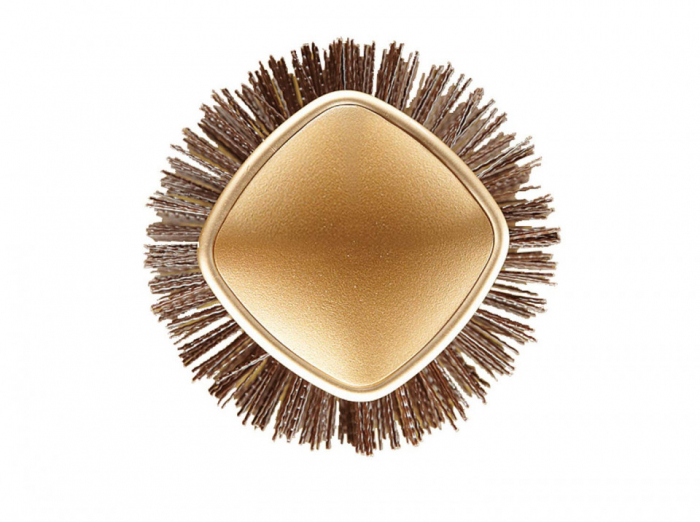 Olivia Garden Kit cu 4 perii profesionale patrate pentru par Expert Blowout Straight Wavy Bristles Gold&Brown [3]