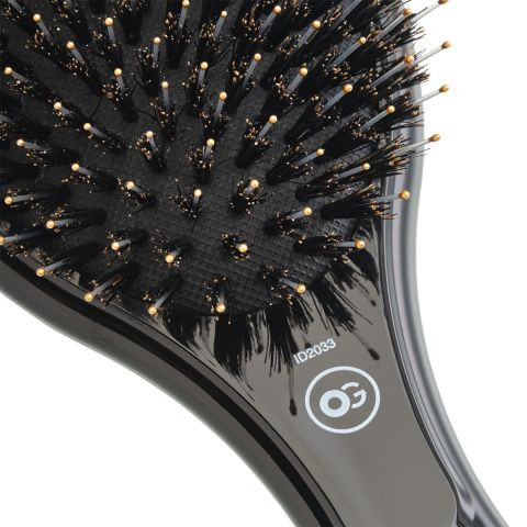 Olivia Garden Perie ceramic+ion cu peri de mistret+nailon Expert Care Oval Black [2]