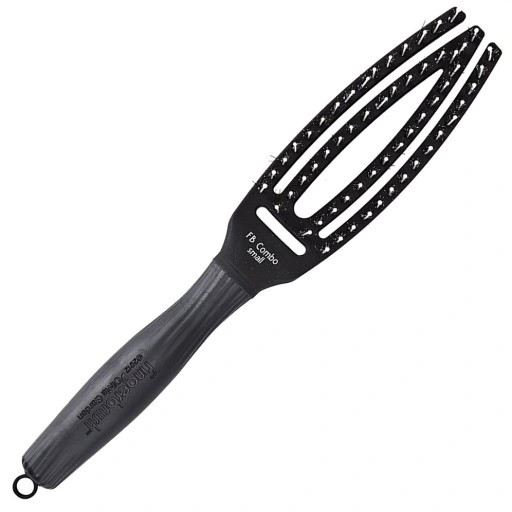 Olivia Garden Perie de par cu peri de mistret+nailon Finger Combo Small Black [3]