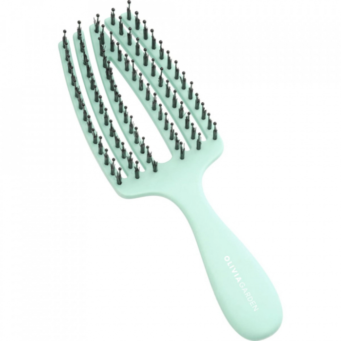 Olivia Garden Perie pentru copii cu peri naturali de mistret+nailon Finger Combo Kids Mini Mint [2]