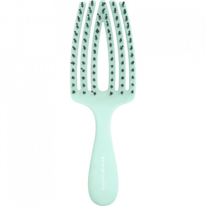 Olivia Garden Perie pentru copii cu peri naturali de mistret+nailon Finger Combo Kids Mini Mint [1]