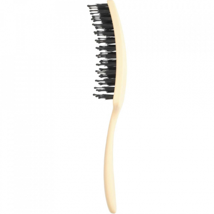 Olivia Garden Perie pentru copii cu peri naturali de mistret+nailon Finger Combo Kids Mini Yellow [3]
