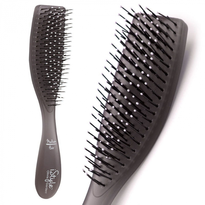 Olivia Garden Perie pentru par cu structura medie Essential Style Wet Medium Hair Ice Grey [2]