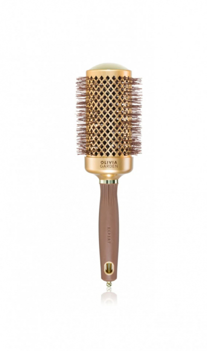 Olivia Garden Perie profesionala de par 55mm Expert Blowout Shine Wavy Bristles Gold&Brown [2]