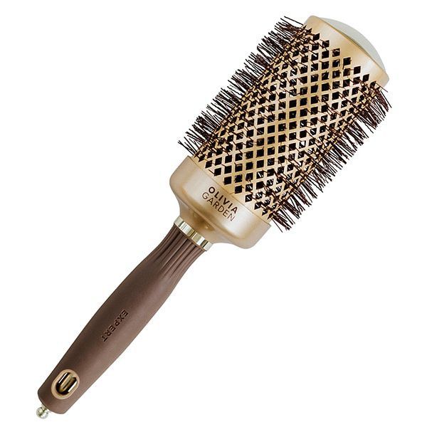 Olivia Garden Perie profesionala de par 55mm Expert Blowout Shine Wavy Bristles Gold&Brown [3]