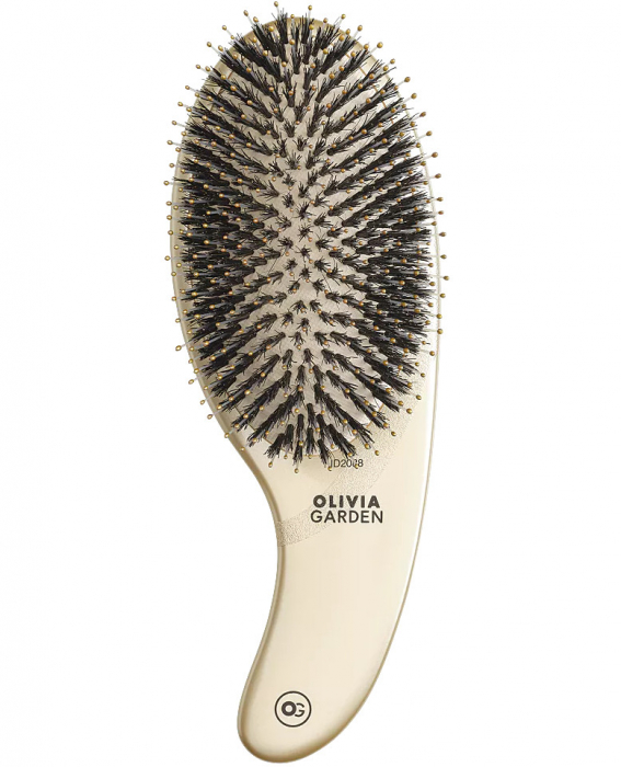 Olivia Garden Perie profesionala de par cu peri de mistret si nailon Expert Care Curve Boar&Nylon Gold [1]