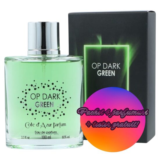 Pachet 4 x Apa de parfum O.P. Dark Green, Cote d'Azur, pentru femei, 100ml + Tester GRATUIT [1]