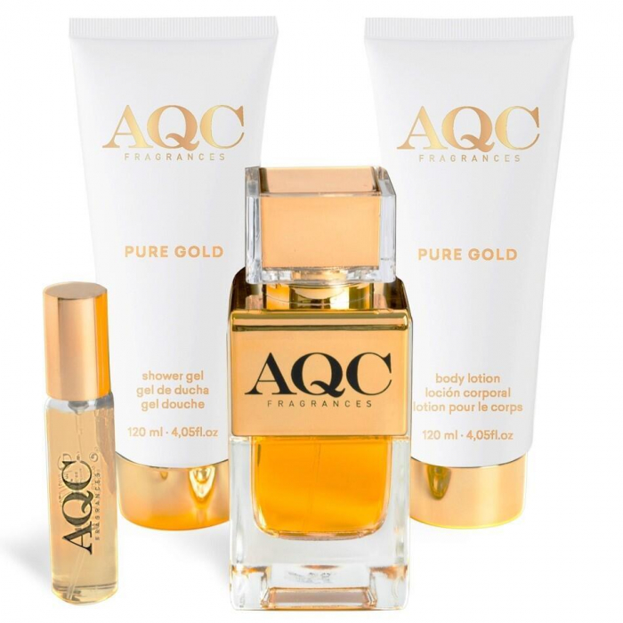Pachet 6 seturi produse de ingrijire Pure Gold, pentru femei, Aquarius, 355ml + Tester apa de toaleta Pure Gold 44023 Gratuit [2]