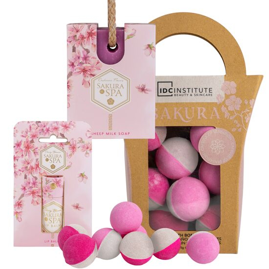 Pachet ingrijire corporala (sapun, bile solubile baie, balsam de buze) Sakura Spa, Accentra [1]