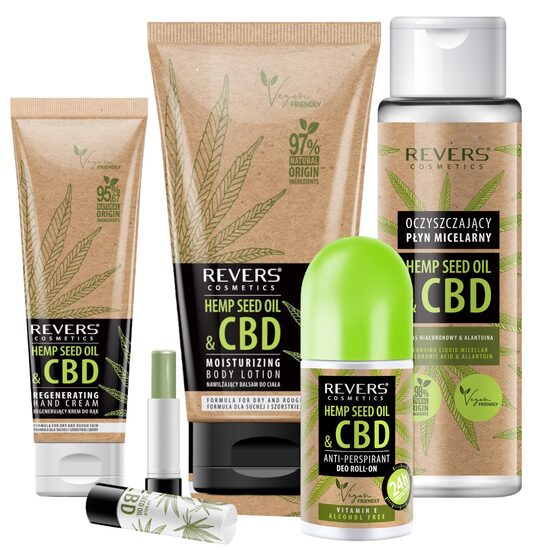 Pachet ingrijire cu ulei natural de canepa CBD, 100% vegan, Revers [1]