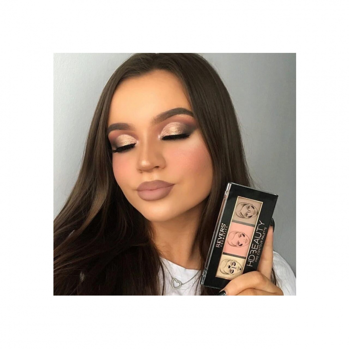 Paleta de machiaj pentru contur, Pro Contour, HD Beauty, Revers, nr 01, 12,5 g [3]