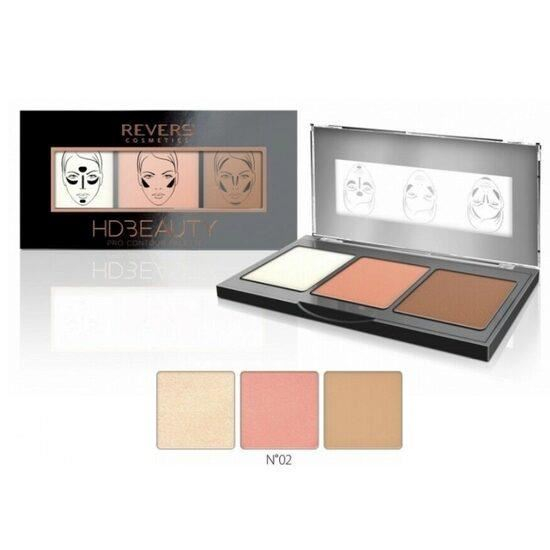 Paleta de machiaj pentru contur, Pro Contour, HD Beauty, Revers, nr 02, 12,5 g [2]