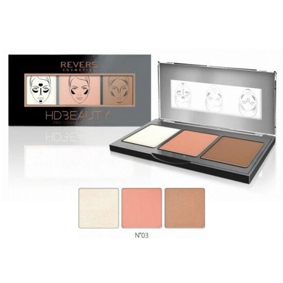Paleta de machiaj pentru contur, Pro Contour, HD Beauty, Revers, nr 03, 12,5 g [2]