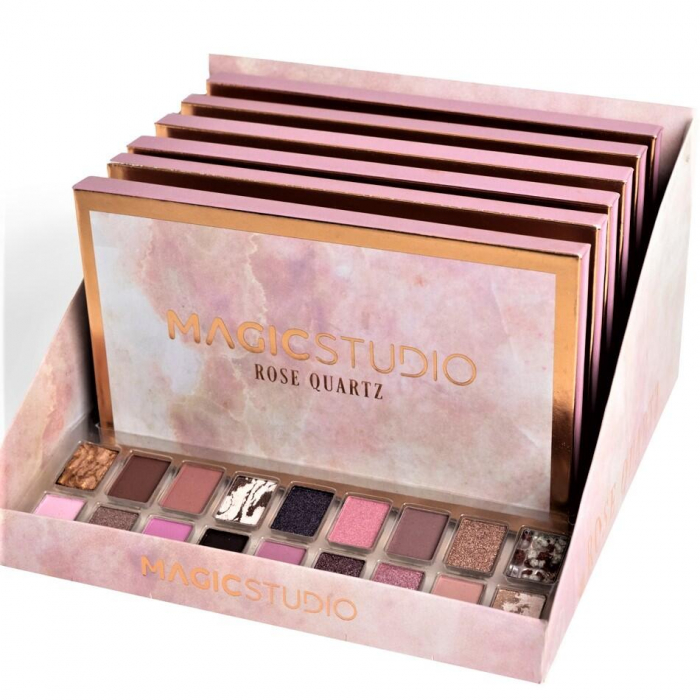 Paleta fard pleoape Rose Quartz, Magic Studio 24501, 18 culori [3]
