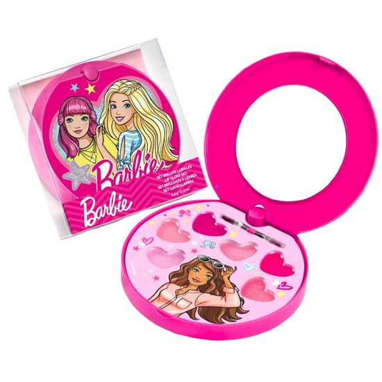 Paleta lip gloss cu oglinda, Barbie, Fete, 2046 [1]