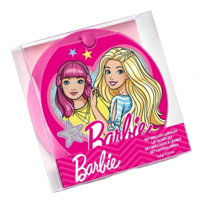 Paleta lip gloss cu oglinda, Barbie, Fete, 2046 [3]