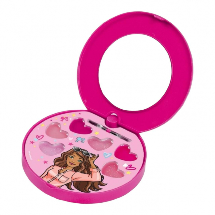 Paleta lip gloss cu oglinda, Barbie, Fete, 2046 [2]