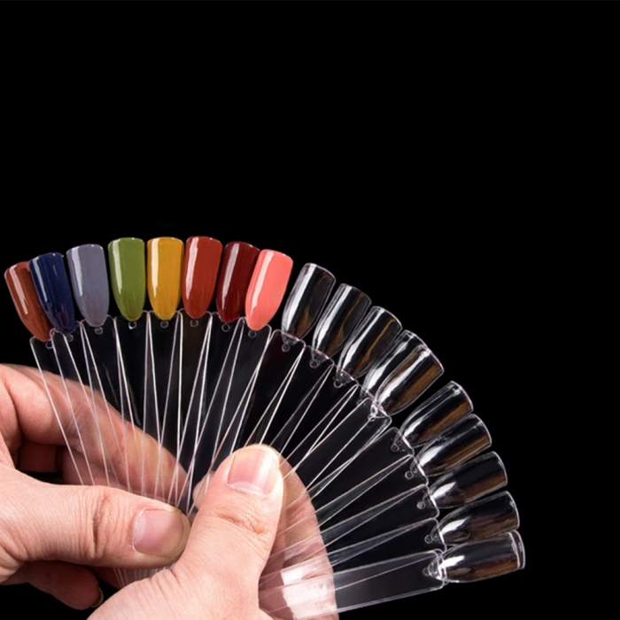 Paletar tipsuri unghii false prezentare 50 culori, Transparent [3]