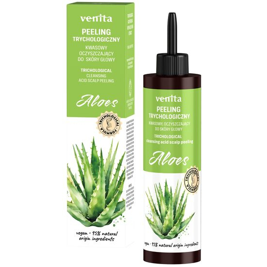 Peeling acid cu AHA, aloe vera, albăstrele si D-pantenol pentru scalp gras si descuamat, Venita, 100ml [1]