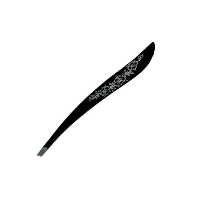 Penseta curbata Top Choice, neagra, cu model [2]