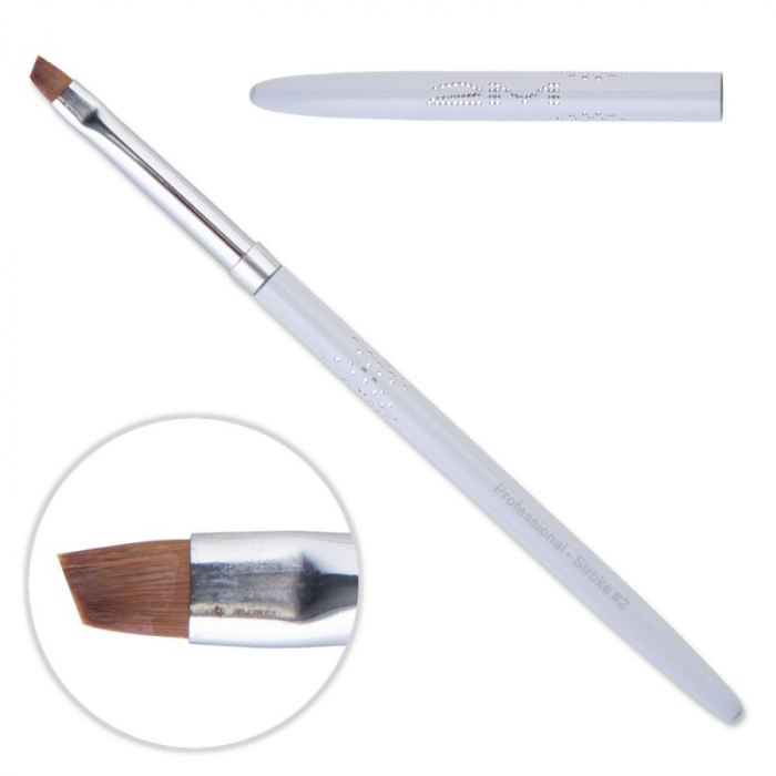 Pensula nail art 2M White OneStroke nr. 02 [1]