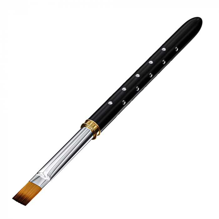 Pensula pentru gel uv, Lila Rossa, maner cu cristale, nb102-10 [4]