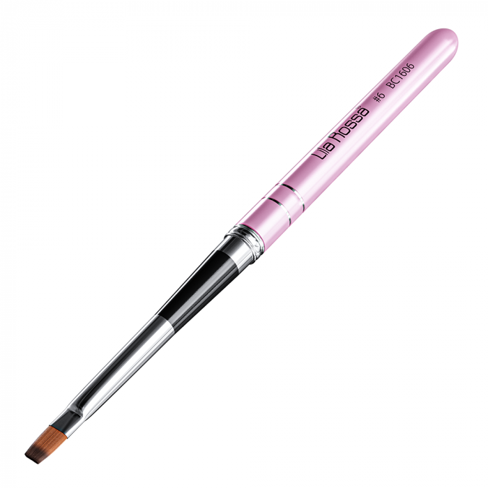 Pensula unghii nail art Lila Rossa, varf drept, cu cristale, nr 6 [4]