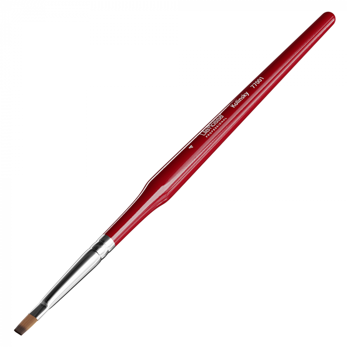 Pensula unghii pentru nail art Kolinsky, Lila Rossa, cu cristale, varf drept, nr 4 [4]