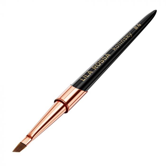 Pensula unghii Slant brush Lila Rossa VIP Premium Kolinsky #4 [4]