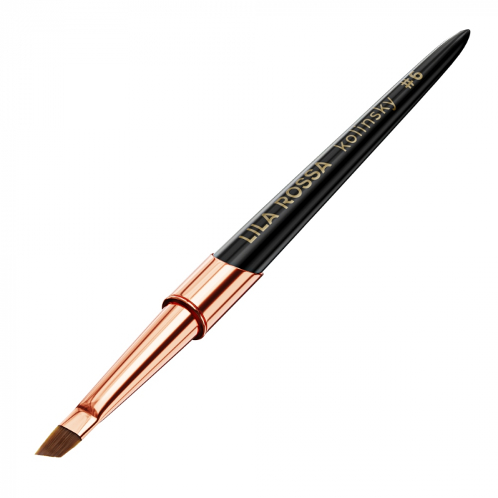 Pensula unghii Slant brush Lila Rossa VIP Premium Kolinsky #6 [4]