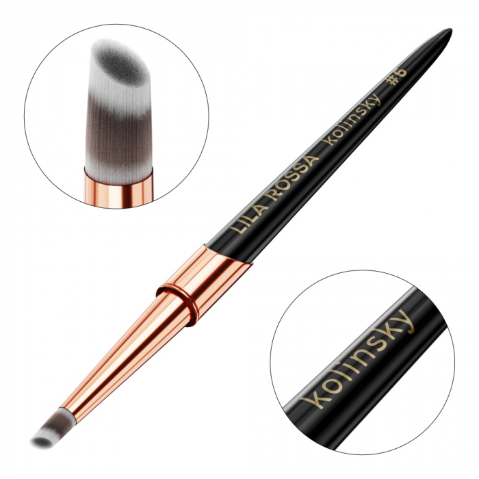 Pensula unghii Slant Ombre Lila Rossa VIP Premium Kolinsky #6 [2]