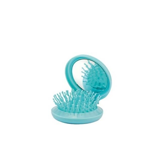 Perie de par pentru copii pliabila cu oglinda si joc labirint turcoaz Martinelia 3015w [2]