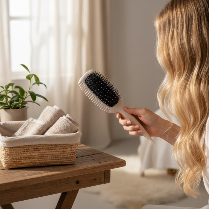 Perie de par pentru definirea buclelor, bej, Idc Institute, 99118 [4]