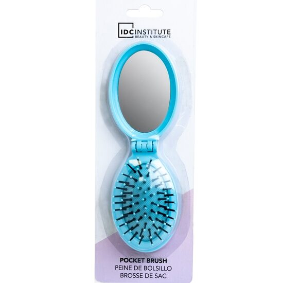 Perie pliabila cu oglinda pastel IDC Institute 18301RB, bleu [1]