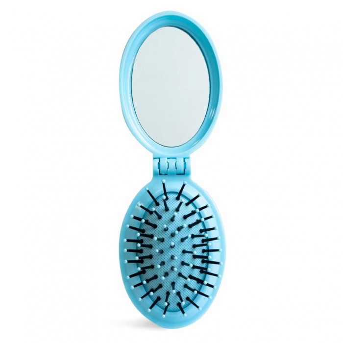 Perie pliabila cu oglinda pastel IDC Institute 18301RB, bleu [2]